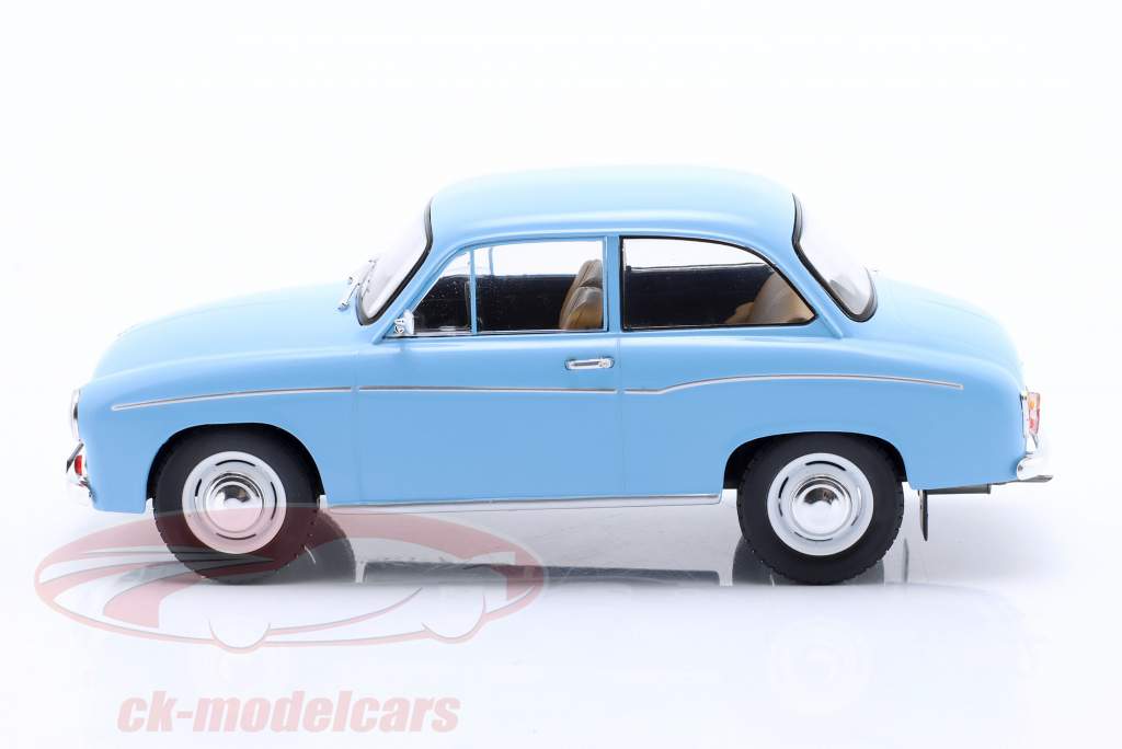 Syrena 105 year 1975 light blue 1:24 WhiteBox