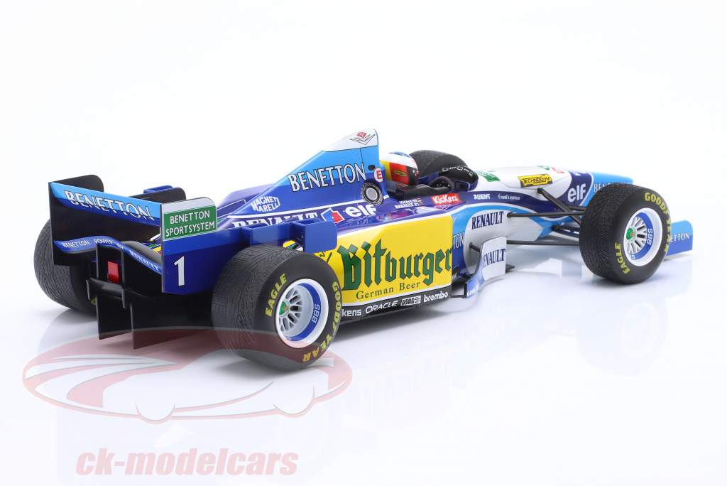 M. Schumacher Benetton B195 #1 winnaar Europa GP formule 1 Wereldkampioen 1995 1:18 Minichamps