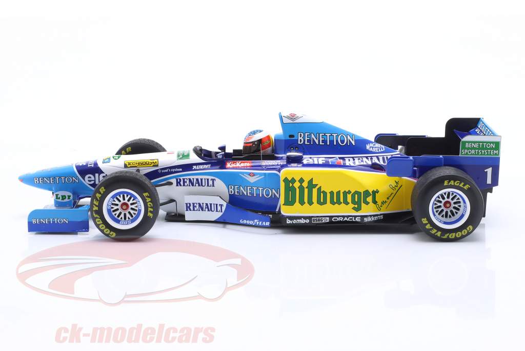 M. Schumacher Benetton B195 #1 winnaar Europa GP formule 1 Wereldkampioen 1995 1:18 Minichamps