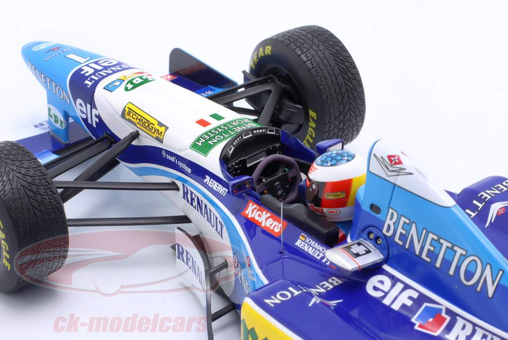 M. Schumacher Benetton B195 #1 winnaar Europa GP formule 1 Wereldkampioen 1995 1:18 Minichamps