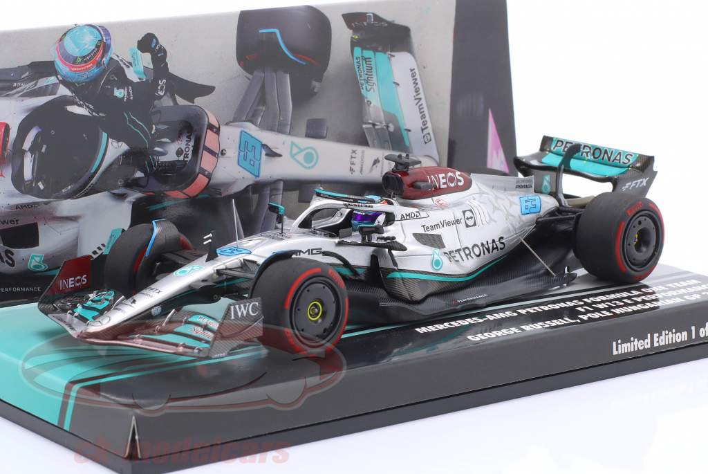 G. Russell Mercedes-AMG F1 W13 #63 1° Pole Ungheria GP formula 1 2022 1:43 Minichamps