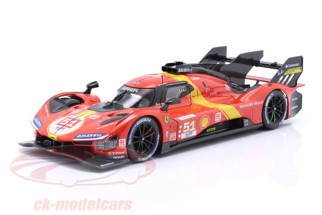 Ferrari 499P #51 gagnant 24h LeMans 2023 Pier Guidi, Calado, Giovinazzi 1:24 Bburago