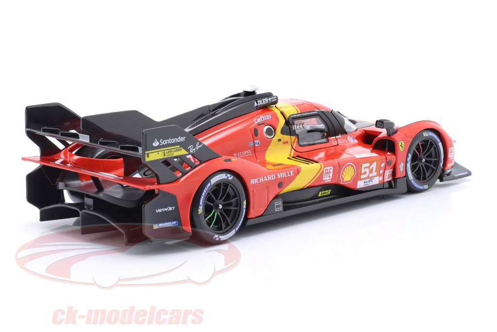 Ferrari 499P #51 ganhador 24h LeMans 2023 Pier Guidi, Calado, Giovinazzi 1:24 Bburago