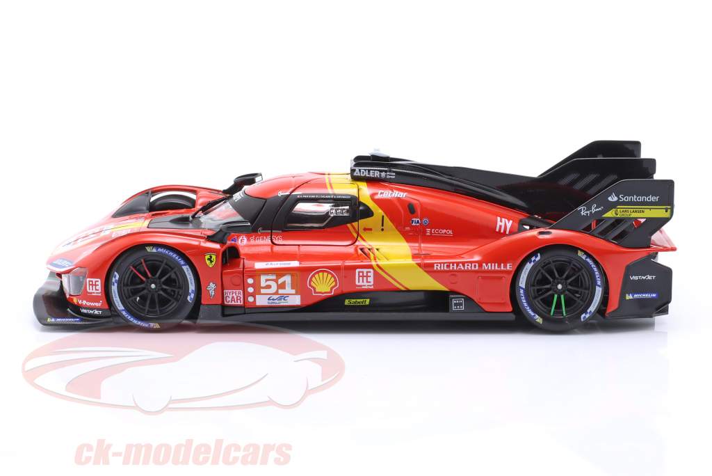 Ferrari 499P #51 winnaar 24h LeMans 2023 Pier Guidi, Calado, Giovinazzi 1:24 Bburago