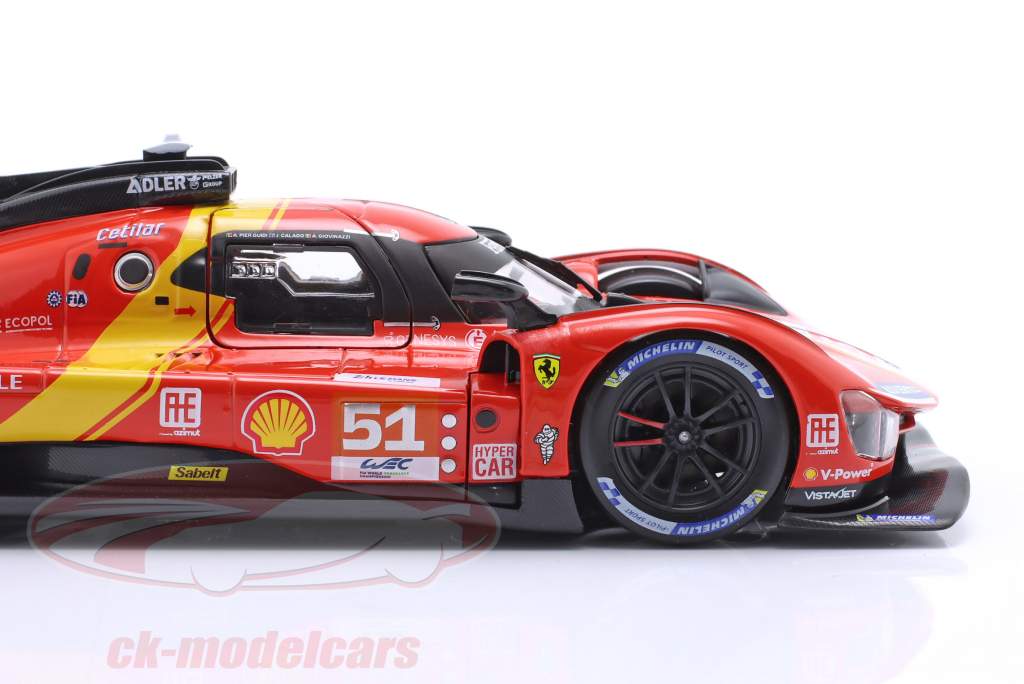 Ferrari 499P #51 gagnant 24h LeMans 2023 Pier Guidi, Calado, Giovinazzi 1:24 Bburago