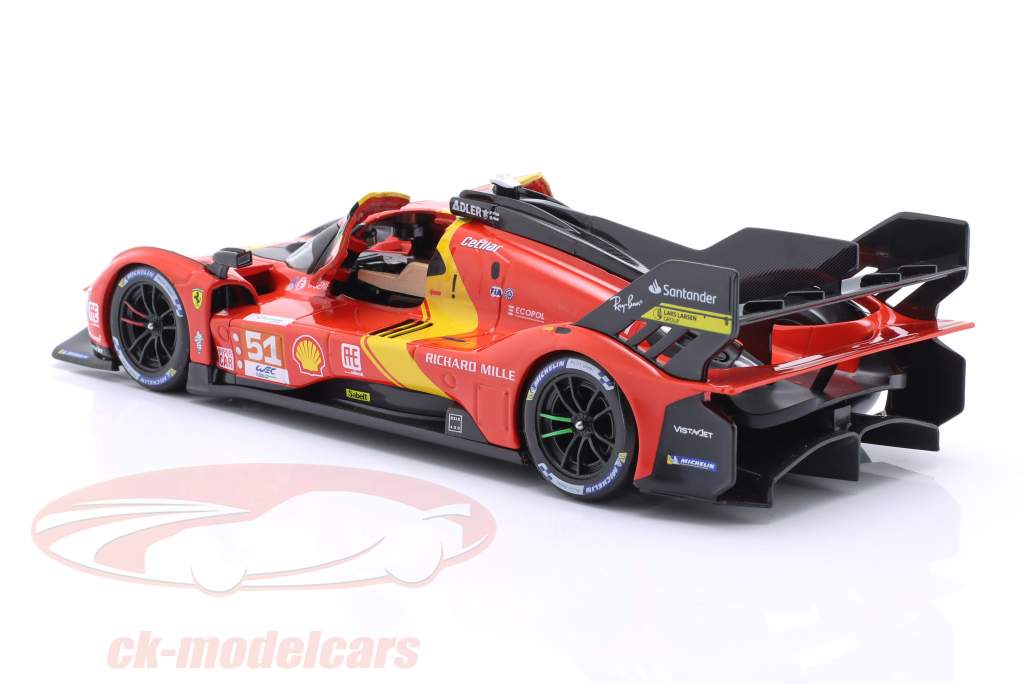 Ferrari 499P #51 ganhador 24h LeMans 2023 Pier Guidi, Calado, Giovinazzi 1:24 Bburago