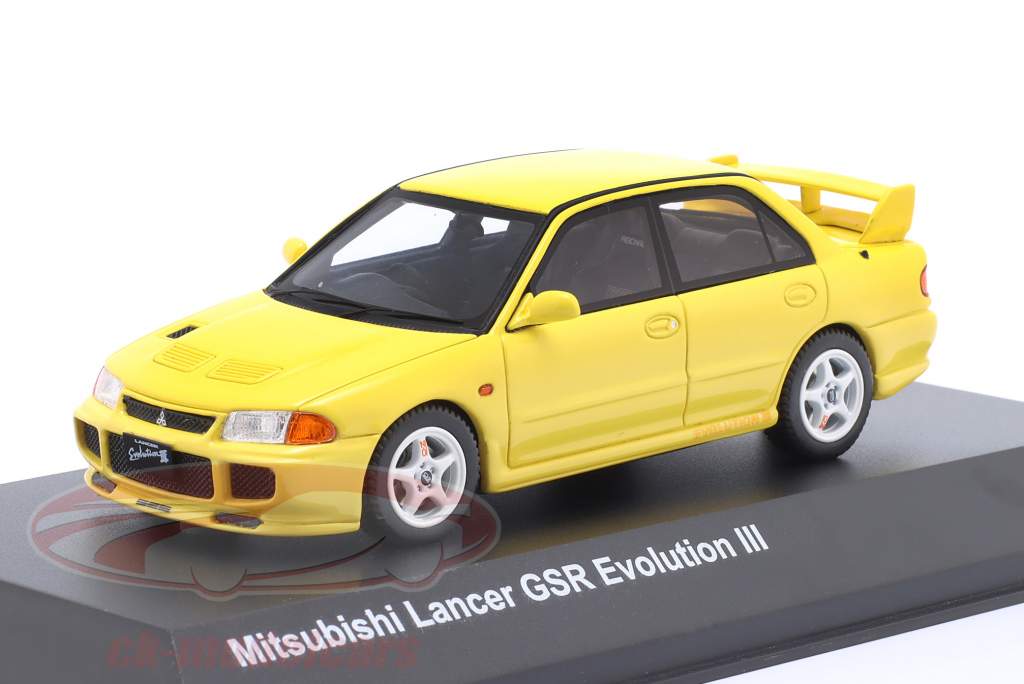 Mitsubishi Lancer GSR Evolution III 建设年份 1995 黄色的 1:43 Kyosho