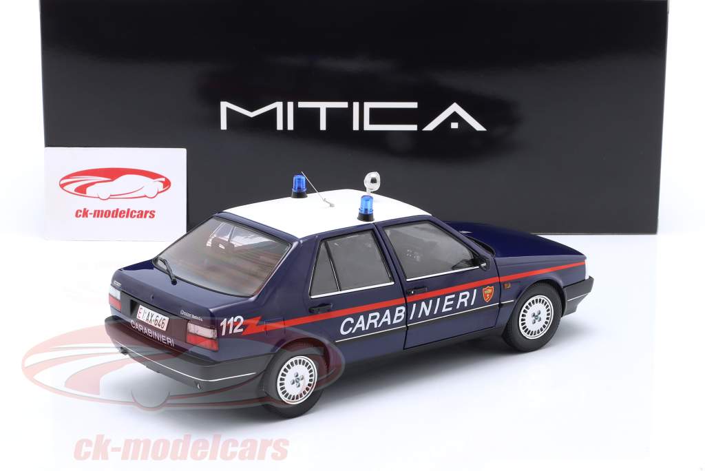 Fiat Croma 2.0 Turbo IE Carabinieri 1985 blå / hvid 1:18 Mitica