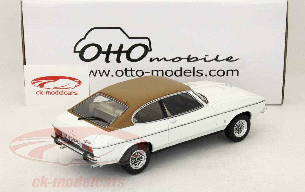 Ford Capri MK II белого цвета с коричневой крышей 1:18 Ottomobile