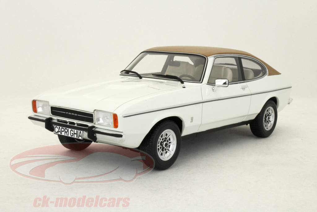 Ford Capri MK II белого цвета с коричневой крышей 1:18 Ottomobile