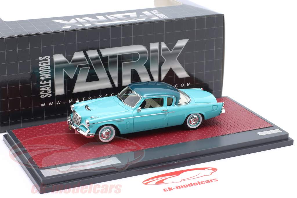 Studebaker Power Hawk Année de construction 1956 turquoise 1:43 Matrix