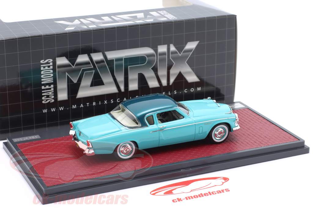 Studebaker Power Hawk Année de construction 1956 turquoise 1:43 Matrix