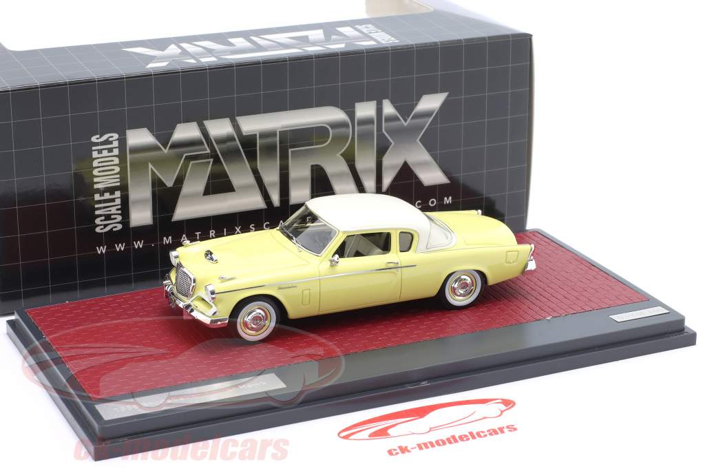 Studebaker Power Hawk Byggeår 1956 gul 1:43 Matrix