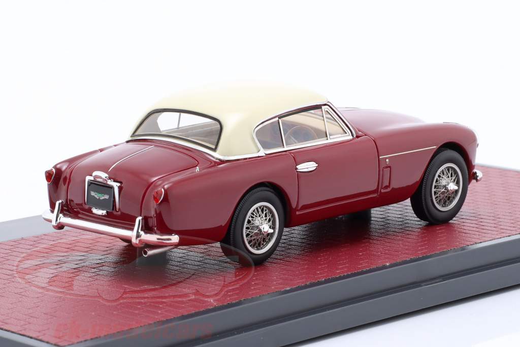 Aston Martin DB2/4 FHC Notchback Bouwjaar 1956 kastanjebruin / wit 1:43 Matrix