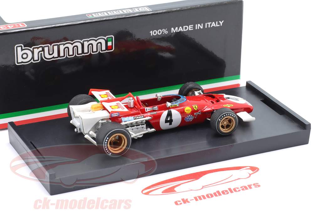 C. Regazzoni Ferrari 312B #4 gagnant Italie GP formule 1 1970 1:43 Brumm