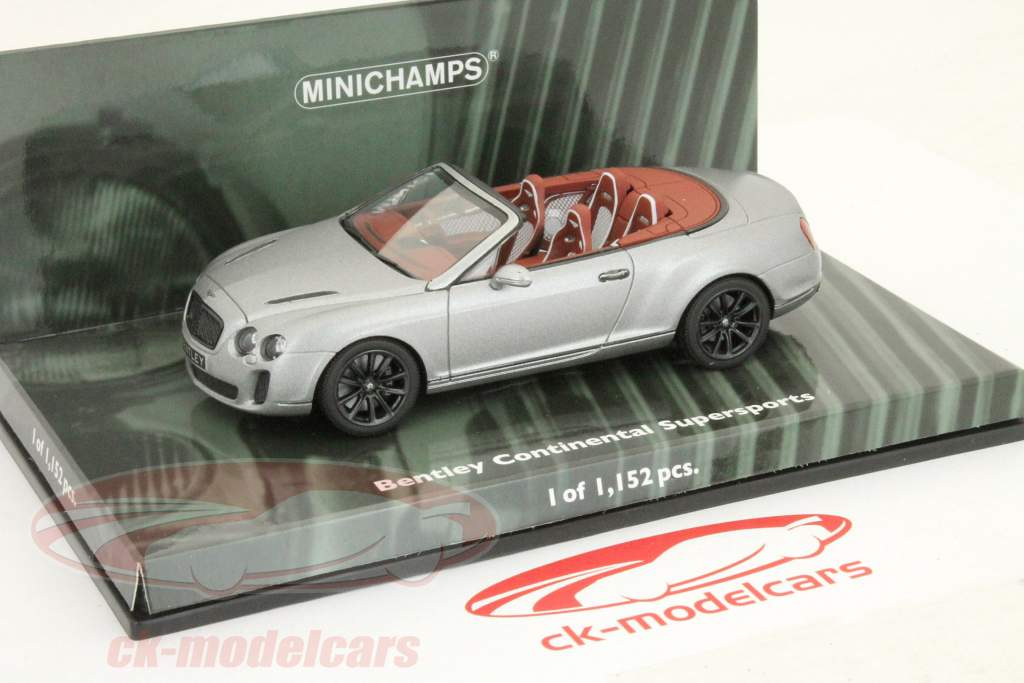 ミニカー MINICHAMPS BENTLEY CONTINENTAL 1:18 1/18 Minichamps Bentley Continental GT (Grey) Diecast Car