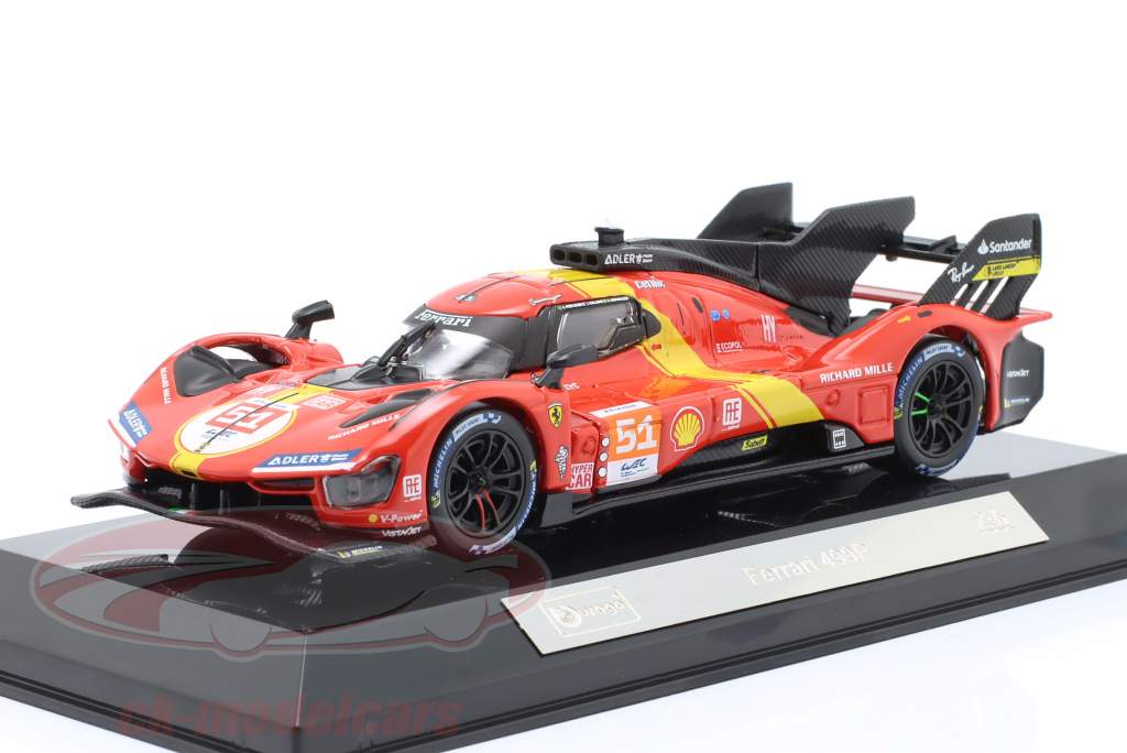Ferrari 499P #51 winnaar 24h LeMans 2023 Pier Guidi, Calado, Giovinazzi 1:43 Bburago