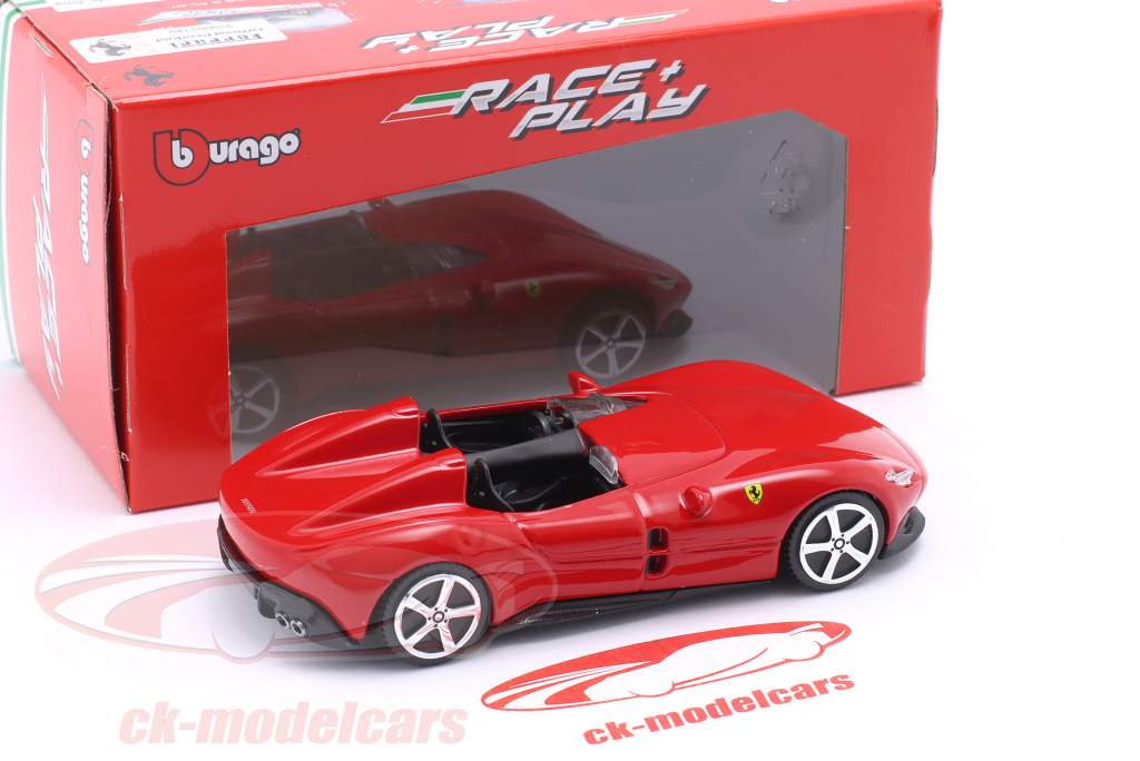 Ferrari Monza SP2 Byggeår 2018 rød 1:43 Bburago