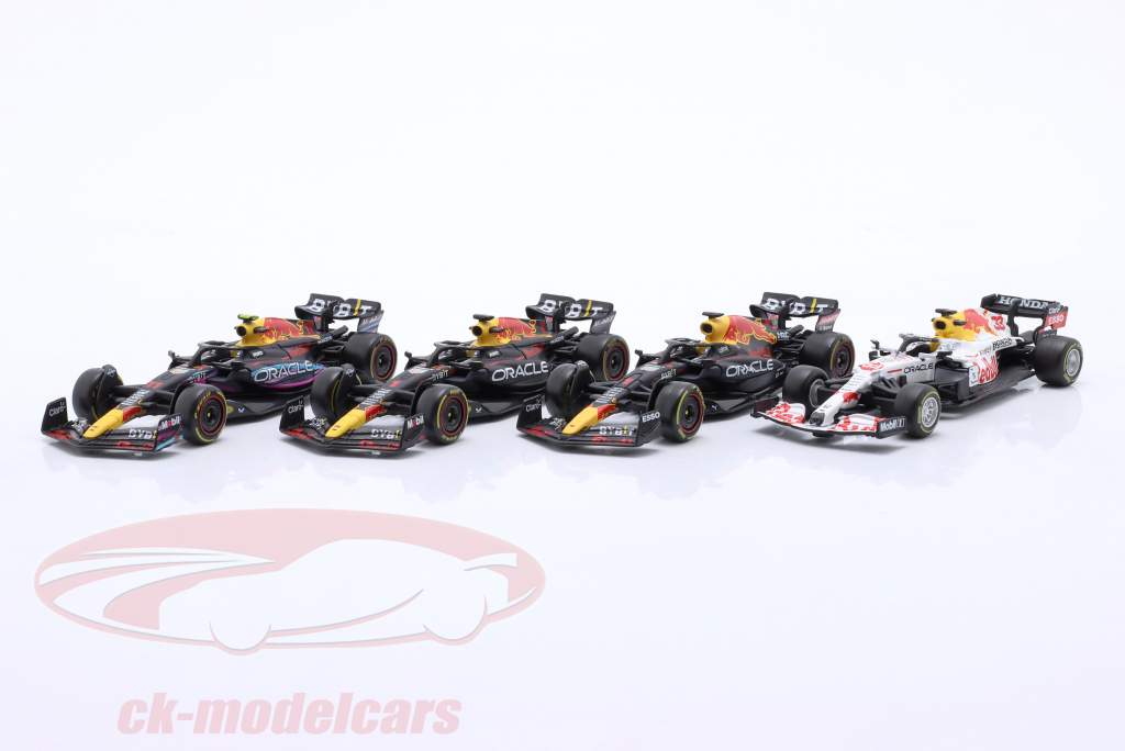 4-Car Set Red Bull Racing Verstappen formula 1 Campione del mondo 2021-2023 1:43 Bburago