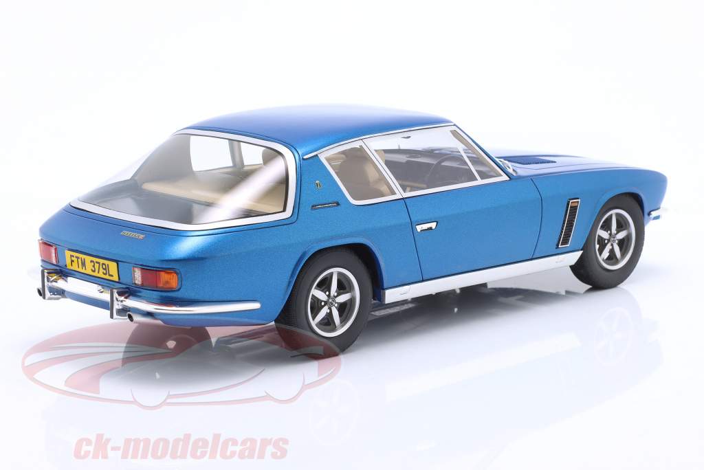 Jensen Interceptor III Bouwjaar 1972-1975 blauw metalen 1:18 Cult Scale