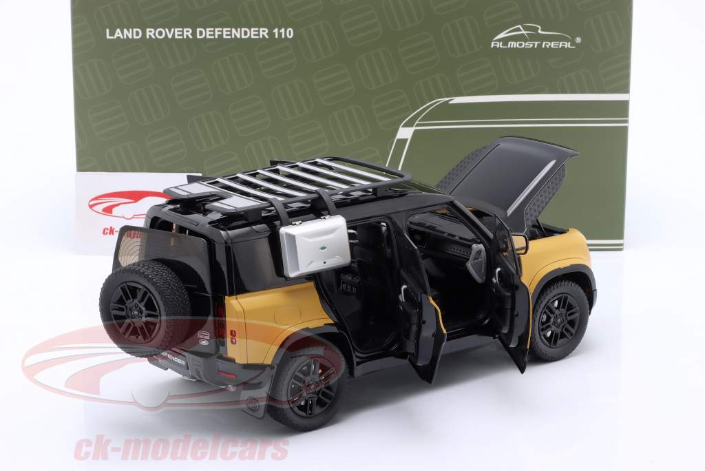 Land Rover Defender 110 Trophy Edition 2022 yellow / black 1:18 Almost Real