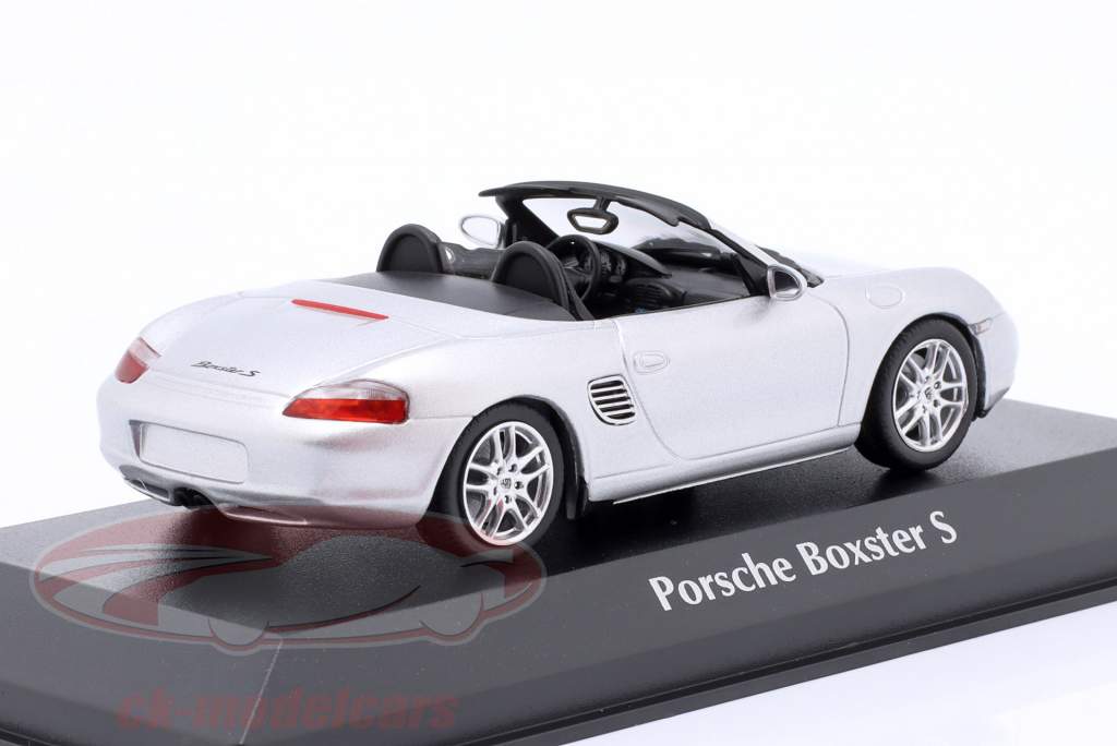 Porsche Boxster S Anno di costruzione 2002 argento metallico 1:43 Minichamps