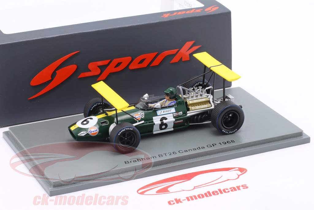 ミニカー　1/43 Brabham BT26 Canada GP 1968 Jochen Rindt #6 [S8313] Spark 1:43 Jochen Rindt Brabham BT26 #6 Canadian GP Formula