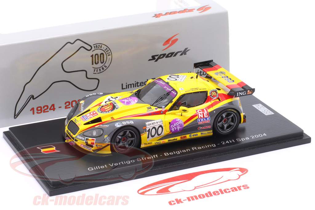 Gillet Vertigo Streiff #100 24h Spa 2004 Kuppens, Ugeux, Leinders 1:43 Spark