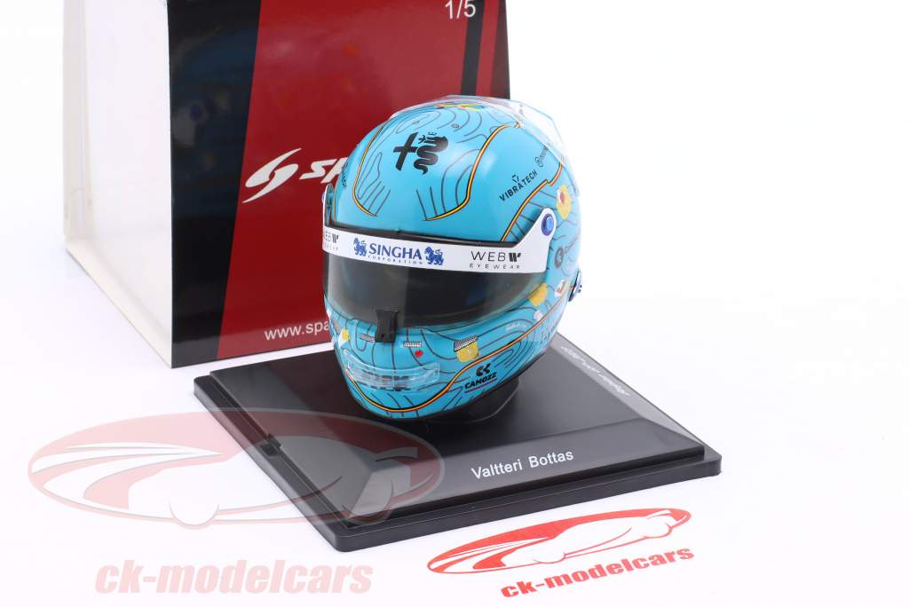 V. Bottas Alfa Romeo F1 Team Stake #77 belgisk GP formel 1 2023 hjelm 1:5 Spark