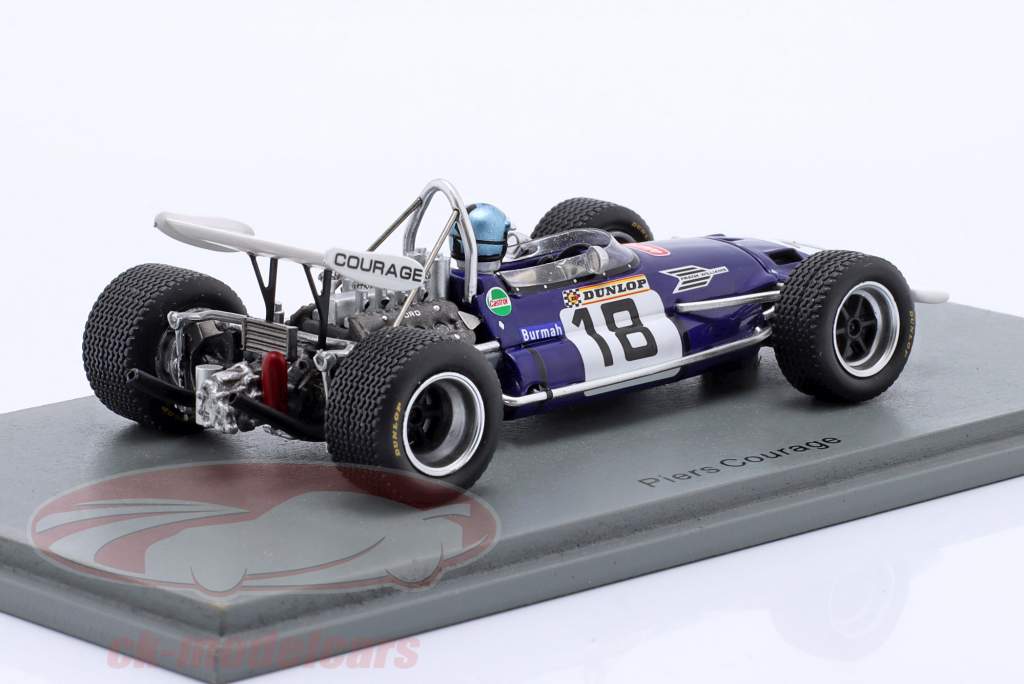 Piers Courage Brabham BT26A #18 2nd USA GP Formel 1 1969 1:43 Spark