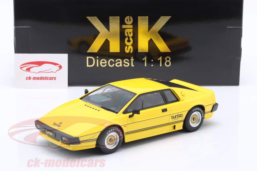 Lotus Esprit Turbo 建設年 1981 黄色 1:18 KK-Scale