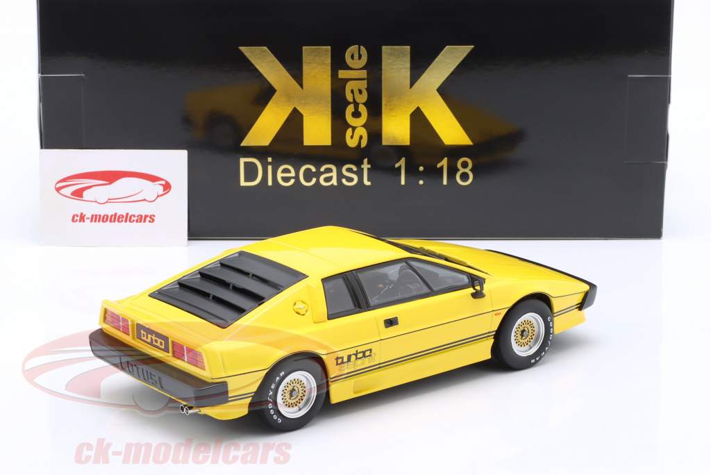Lotus Esprit Turbo 建設年 1981 黄色 1:18 KK-Scale