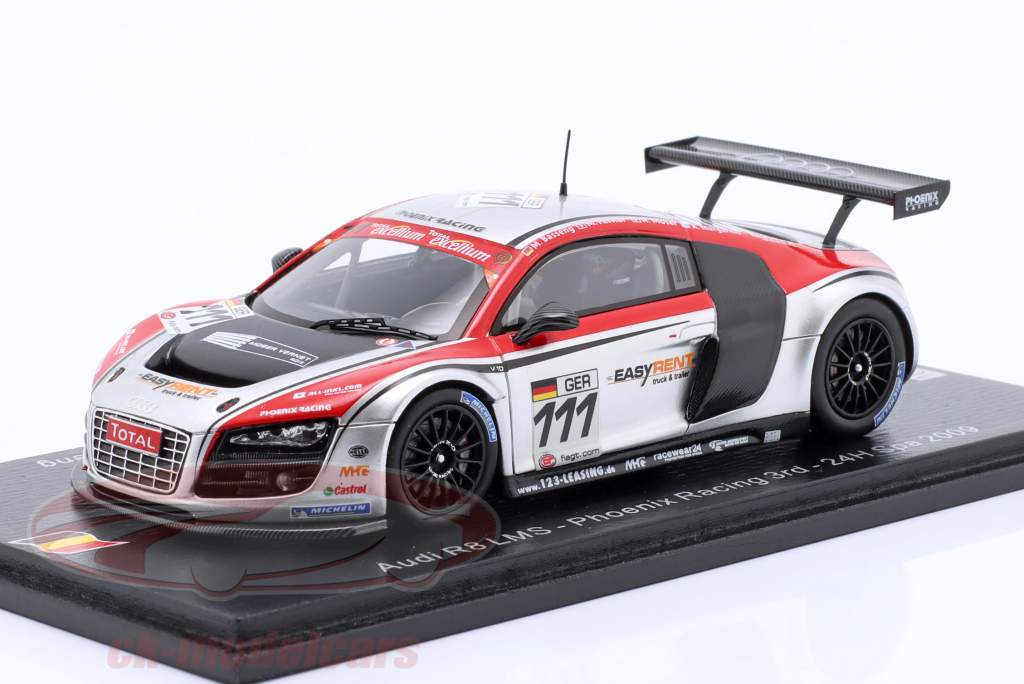 Audi R8 LMS #111 第三名 24h Spa 2009 Phoenix Racing 1:43 Spark