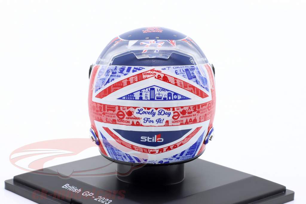 V. Bottas Alfa Romeo F1 Team Stake #77 britisk GP formel 1 2023 hjelm 1:5 Spark