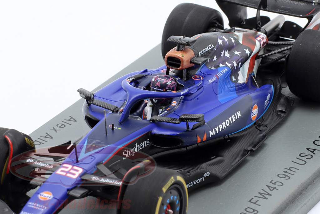 Spark 1:43 Alexander Albon Williams FW45 #23 USA GP Formula