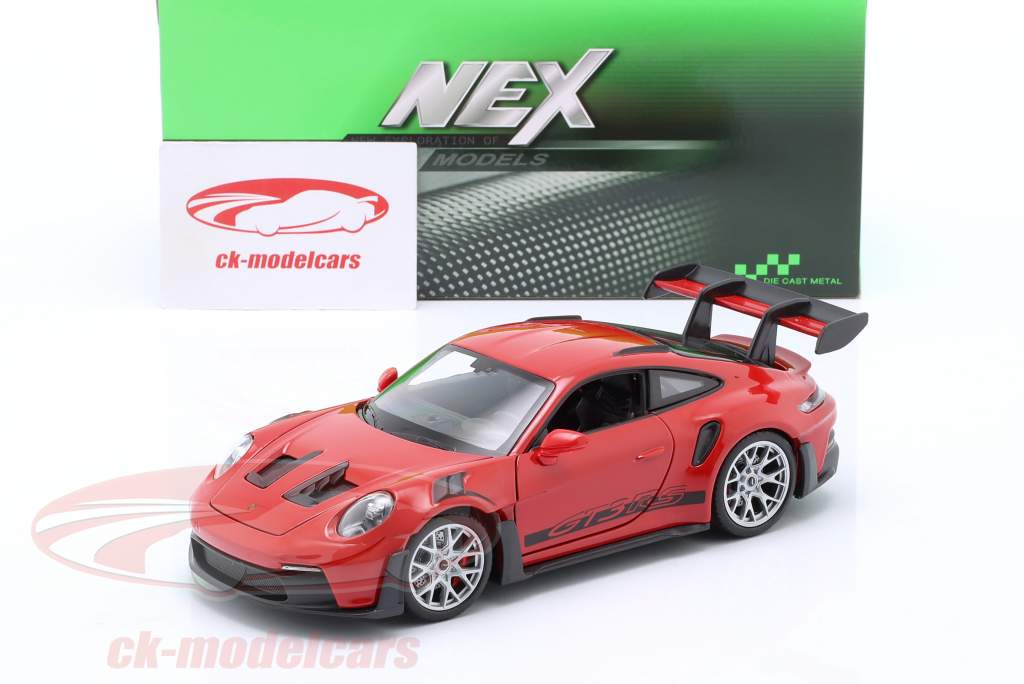 Welly 1:24 Porsche 911 (992) GT3 RS 建設年 2023 赤 24122