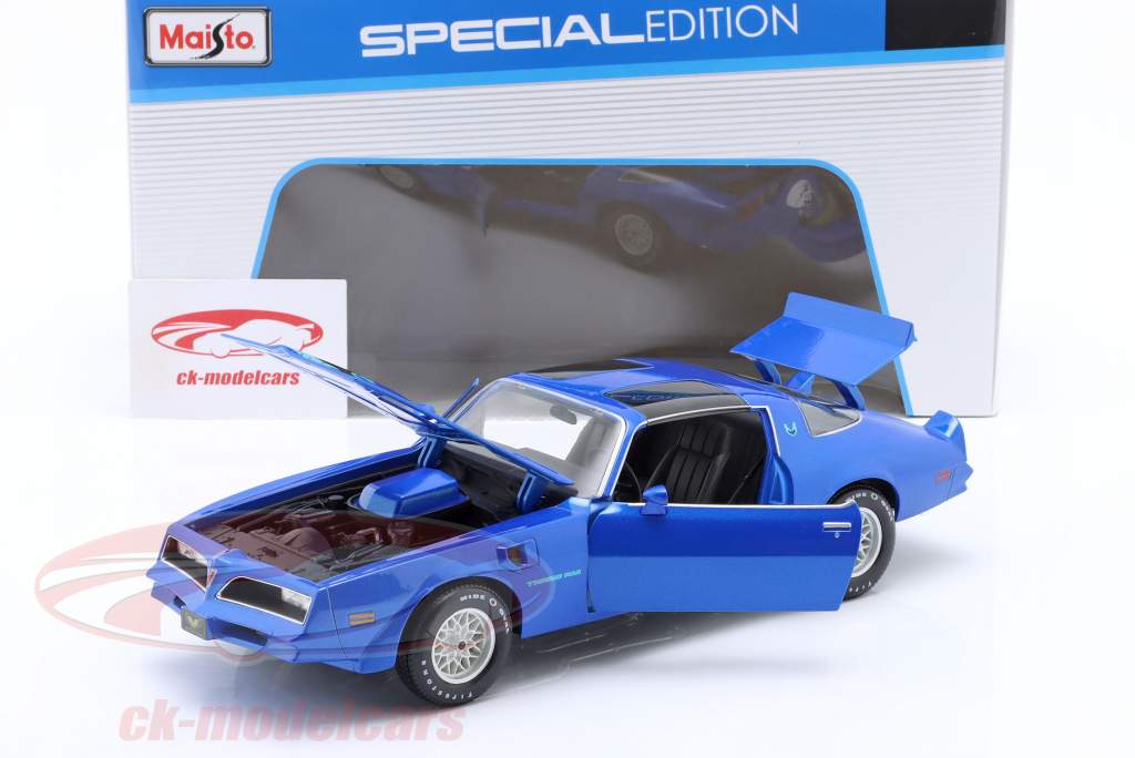 Pontiac Firebird Trans Am Année de construction 1978 bleu 1:18 Maisto