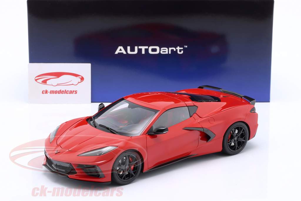 Chevrolet Corvette C8 Stingray Z51 Baujahr 2020 fackelrot 1:18 AUTOart
