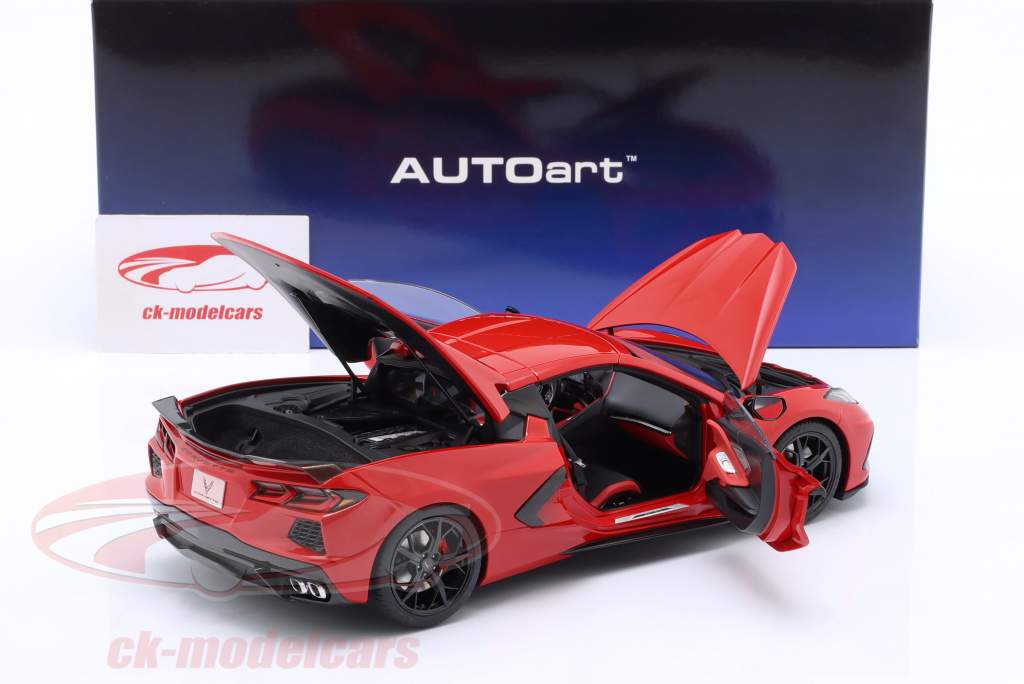 Chevrolet Corvette C8 Stingray Z51 Baujahr 2020 fackelrot 1:18 AUTOart