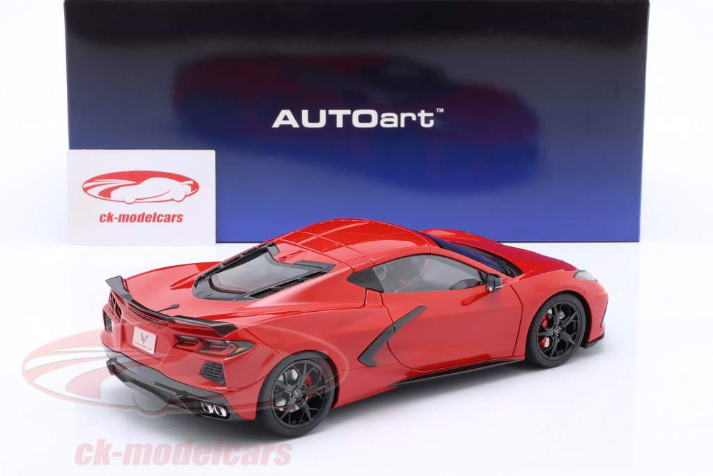 Chevrolet Corvette C8 Stingray Z51 Baujahr 2020 fackelrot 1:18 AUTOart
