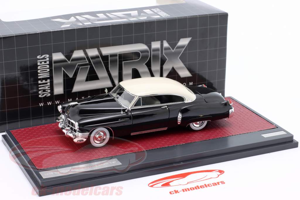 Cadillac Coupe DeVille Show Car Byggeår 1949 sort / hvid 1:43 Matrix