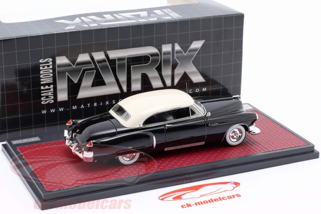 Cadillac Coupe DeVille Show Car Byggeår 1949 sort / hvid 1:43 Matrix