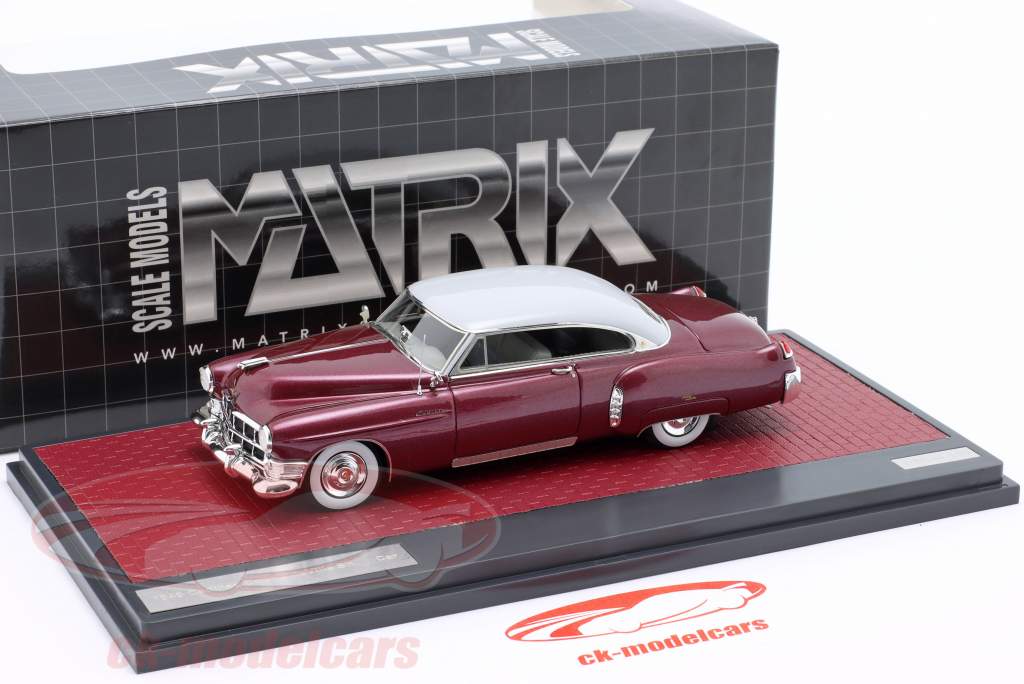 Cadillac Coupe DeVille Show Car Baujahr 1949 rot metallic 1:43 Matrix