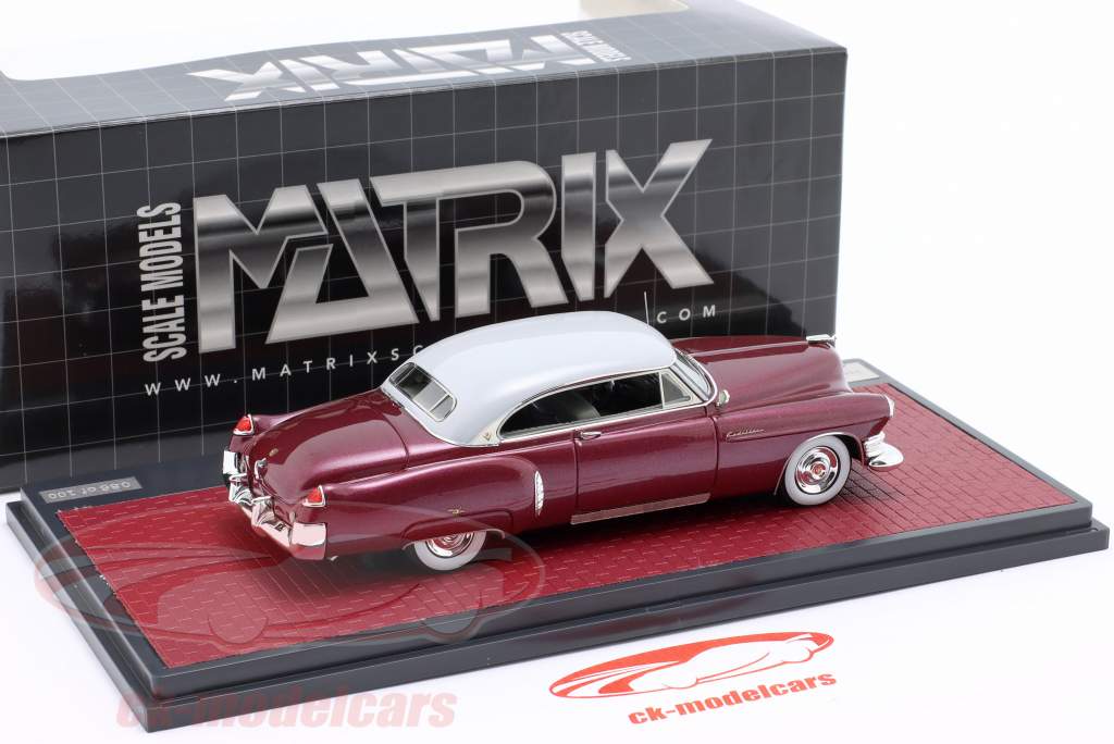 Cadillac Coupe DeVille Show Car Año de construcción 1949 rojo metálico 1:43 Matrix