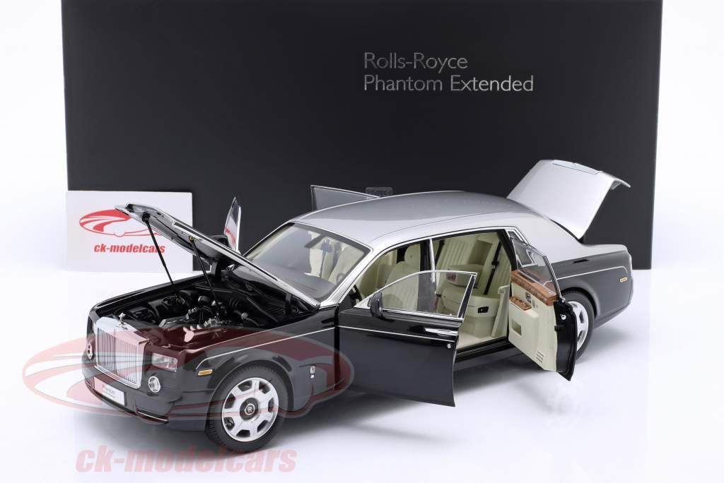 Rolls Royce Phantom EWB リムジン 建設年 2012 黒 / 銀 1:18 Kyosho