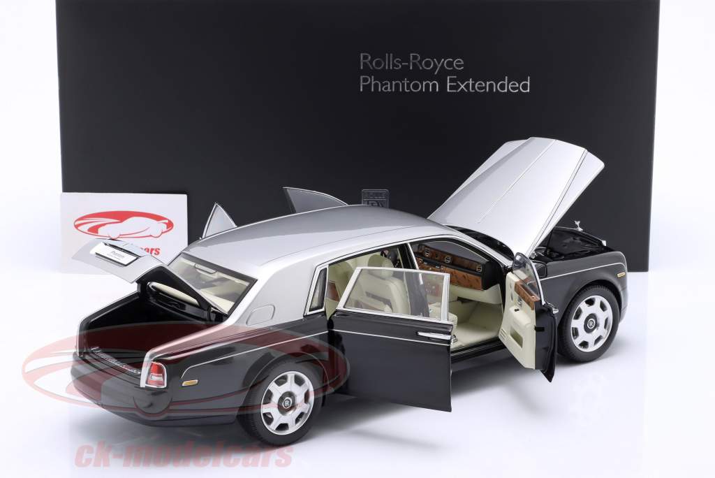 Rolls Royce Phantom EWB リムジン 建設年 2012 黒 / 銀 1:18 Kyosho