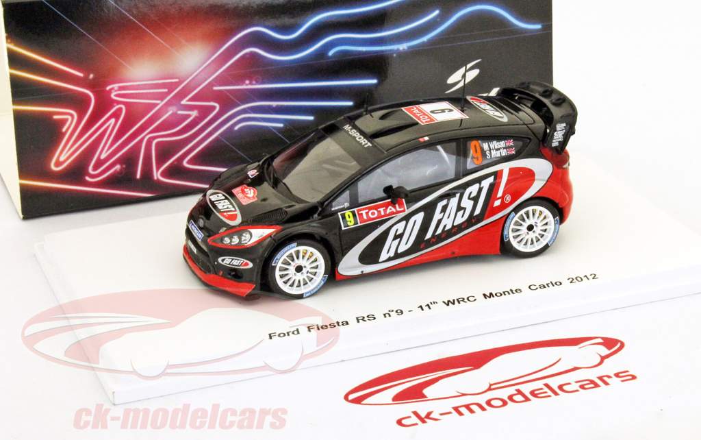 福特嘉年华RS WRC赛车＃9蒙特卡洛拉力赛2012·威尔逊，马丁1:43星火