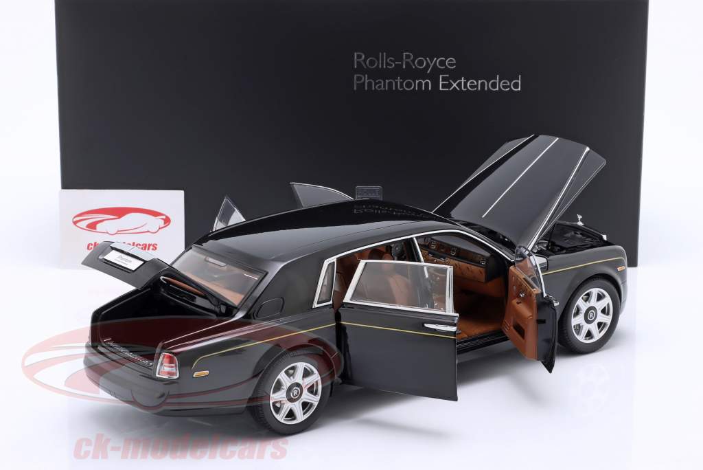 Rolls Royce Phantom EWB Limousine Byggeår 2012 diamant sort 1:18 Kyosho