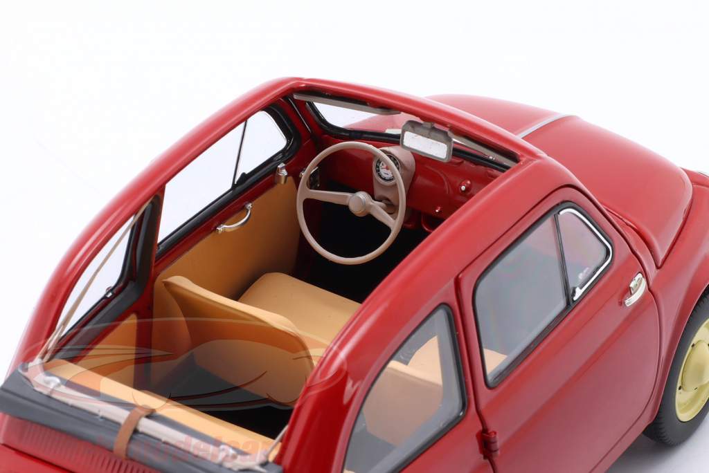 Fiat 500 D Cabriolet Open Top Anno di costruzione 1960 rosso 1:18 Kyosho