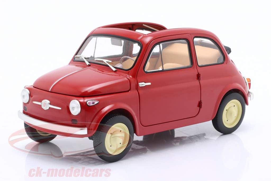 Fiat 500 D Cabriolet Open Top Baujahr 1960 rot 1:18 Kyosho